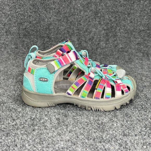 Keen Whisper Sandals Youth Size 12 Raya Fusion Turquoise Outdoor Athletic Water - Picture 1 of 11